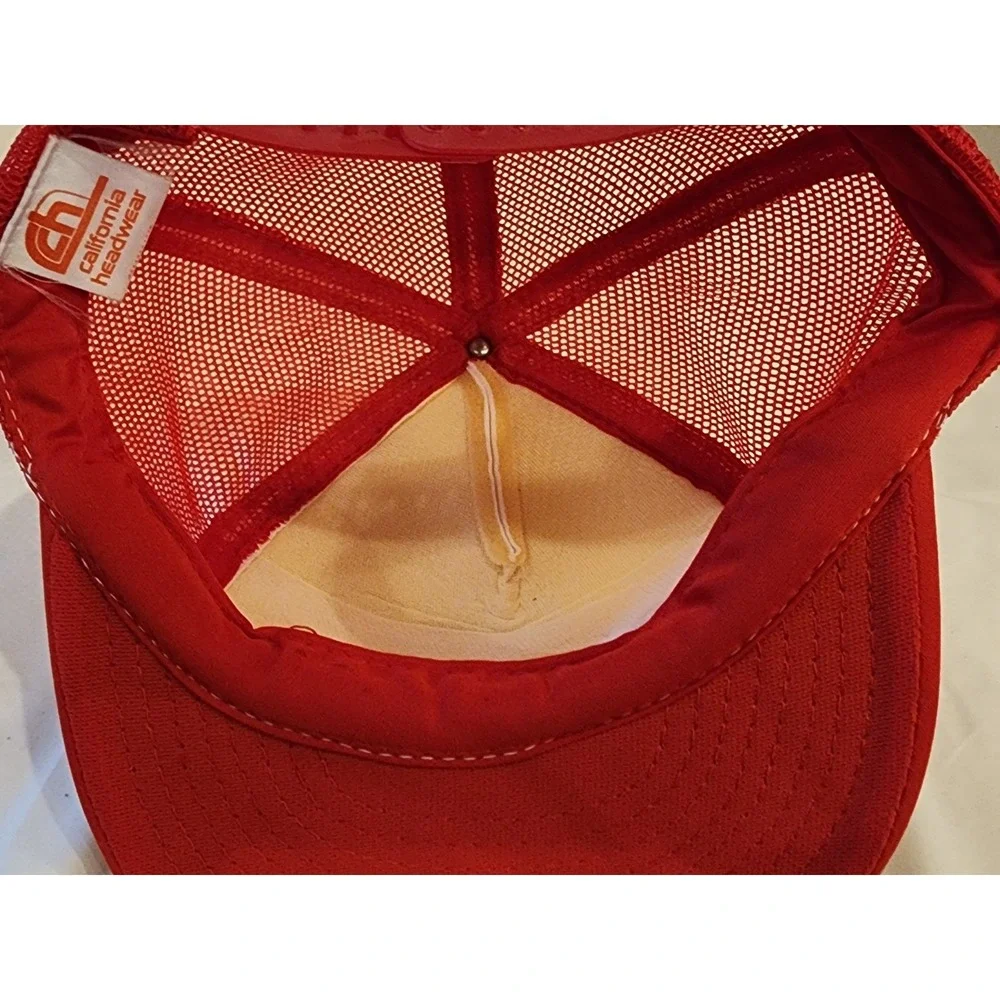 Vtg Honolulu Hawaii Fire‎ Department Snapback Trucker Hat Cap Red 90s
